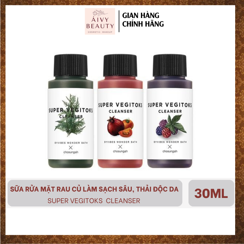 Sữa Rửa Mặt Rau Củ Sủi Bọt Thải Độc Da Byvibes Wonder Bath Super Vegitoks