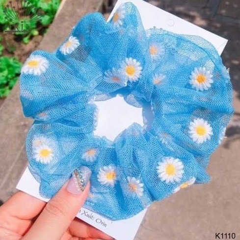 Dây buộc tóc vải hoa cho bé