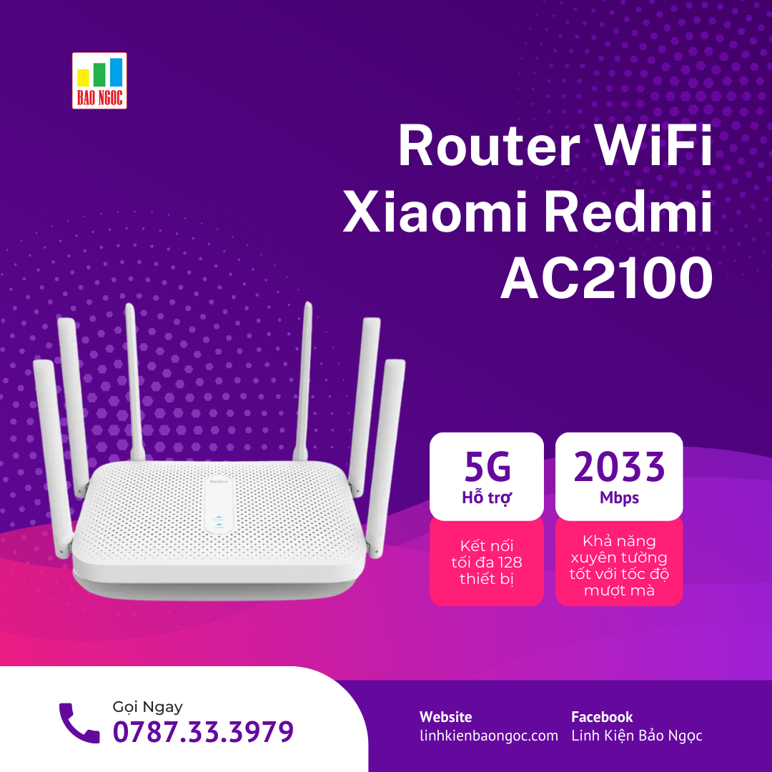 Bộ định tuyến wifi Redmi AC2100