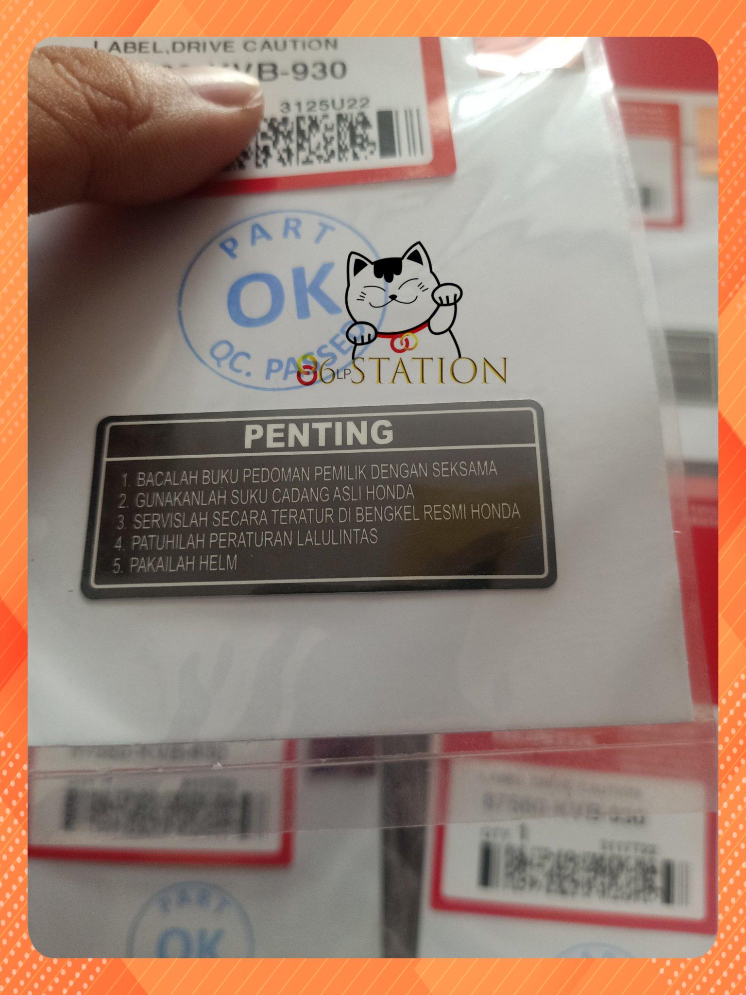 tem thông số penting dán yếm khóa vario sonic
