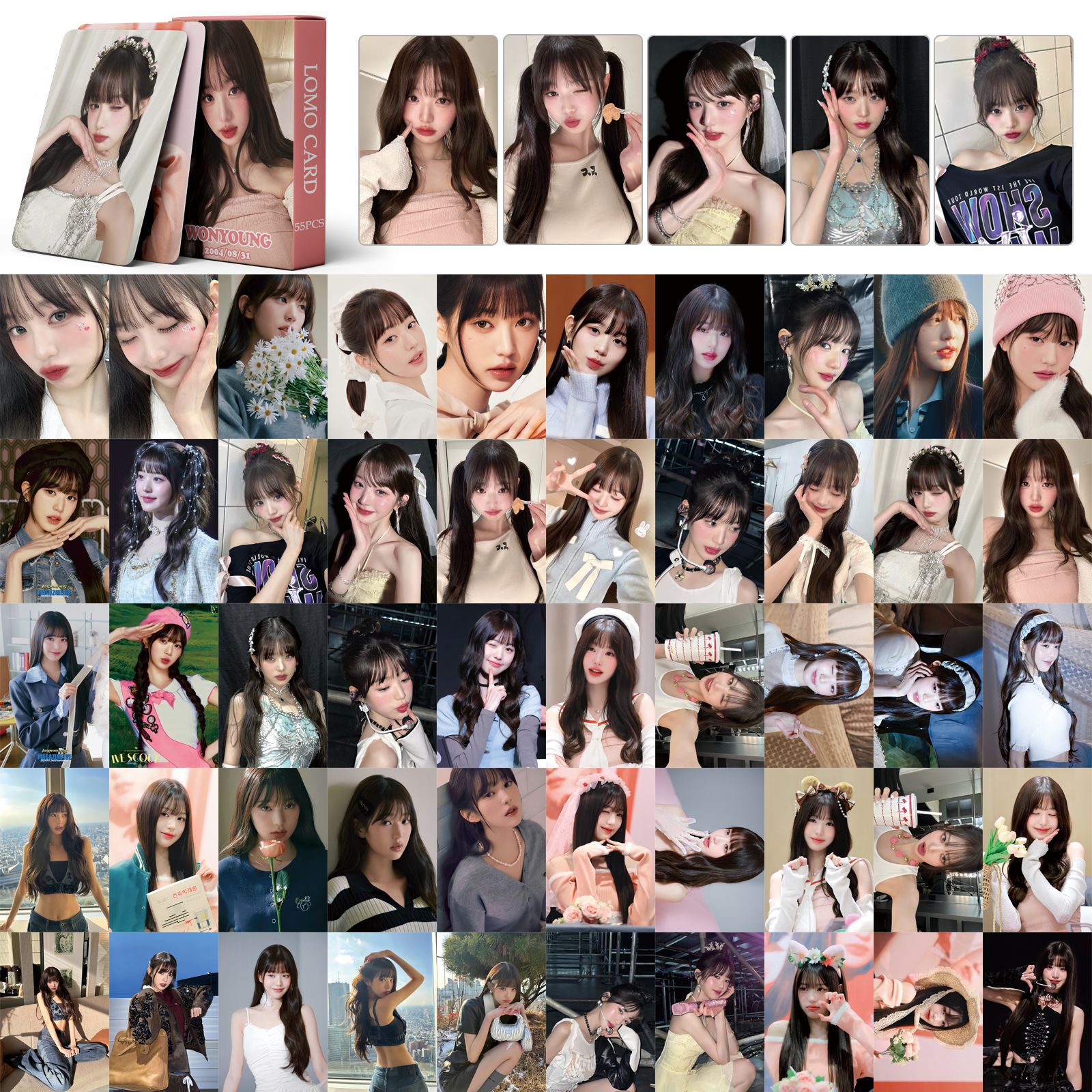 Set 55 lomo card ive - wonyoung đáng iu 2024