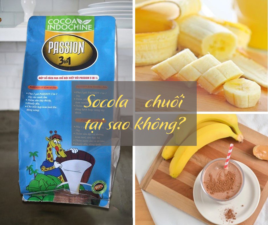 Bột Cacao sữa hoà tan Passion 3 in 1 - Túi 1 kg