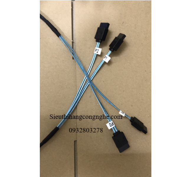 Cáp SAS SATA III 6Gbps 2 cổng dài 1M cho SERVER/PC SATA 7 Pin Sang SATA 7 Pin