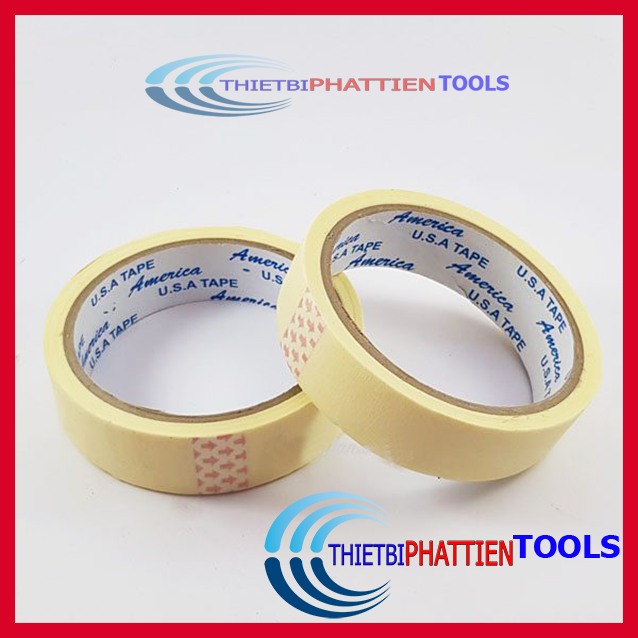 [HCM]Cuộn Băng Keo Giấy America Usa Tape 2F4 (2 Phân 4) Màu Trắng.