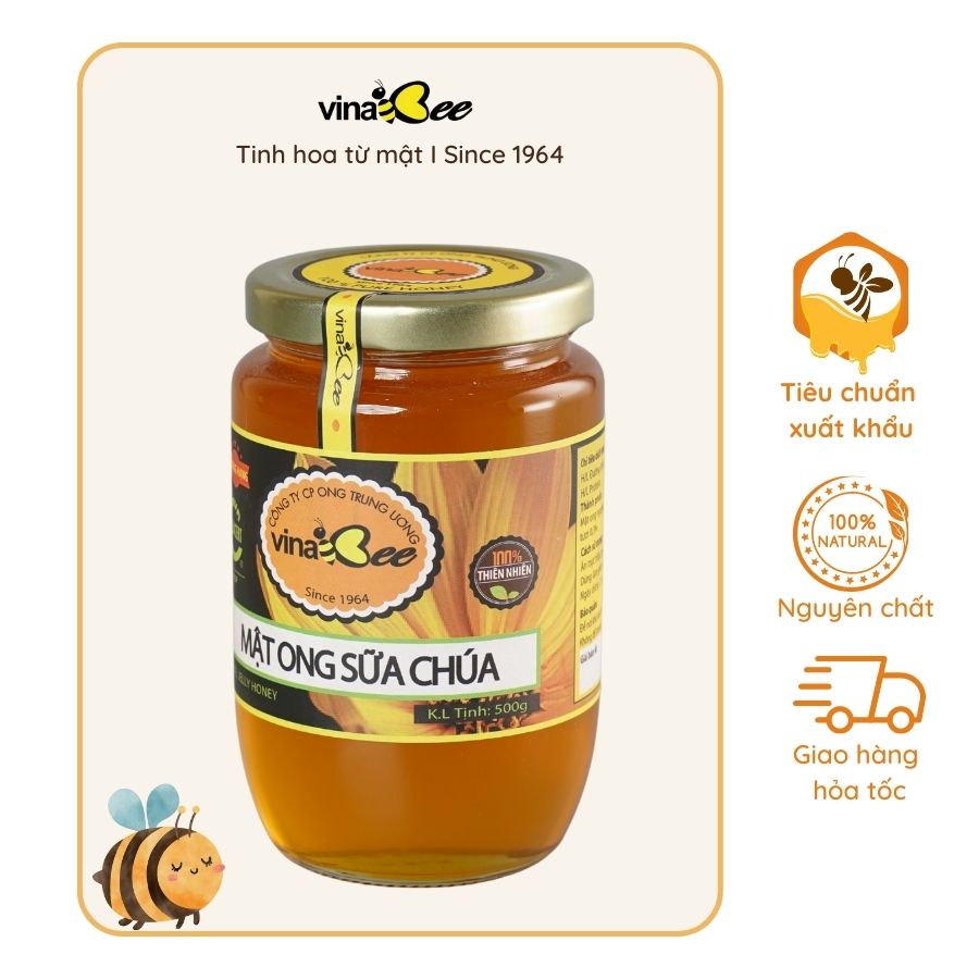 Mật ong sữa chúa Vinabee 500g