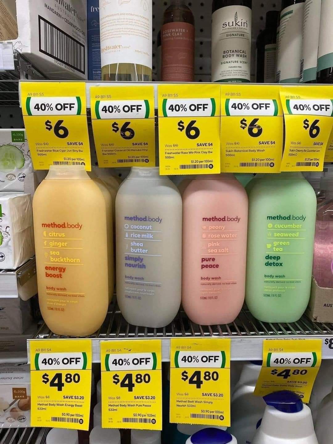 Sữa Tắm Method Body Úc 532ml