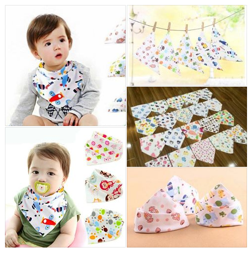 Set 2 Khăn Yếm Tam Giác Cho Bé