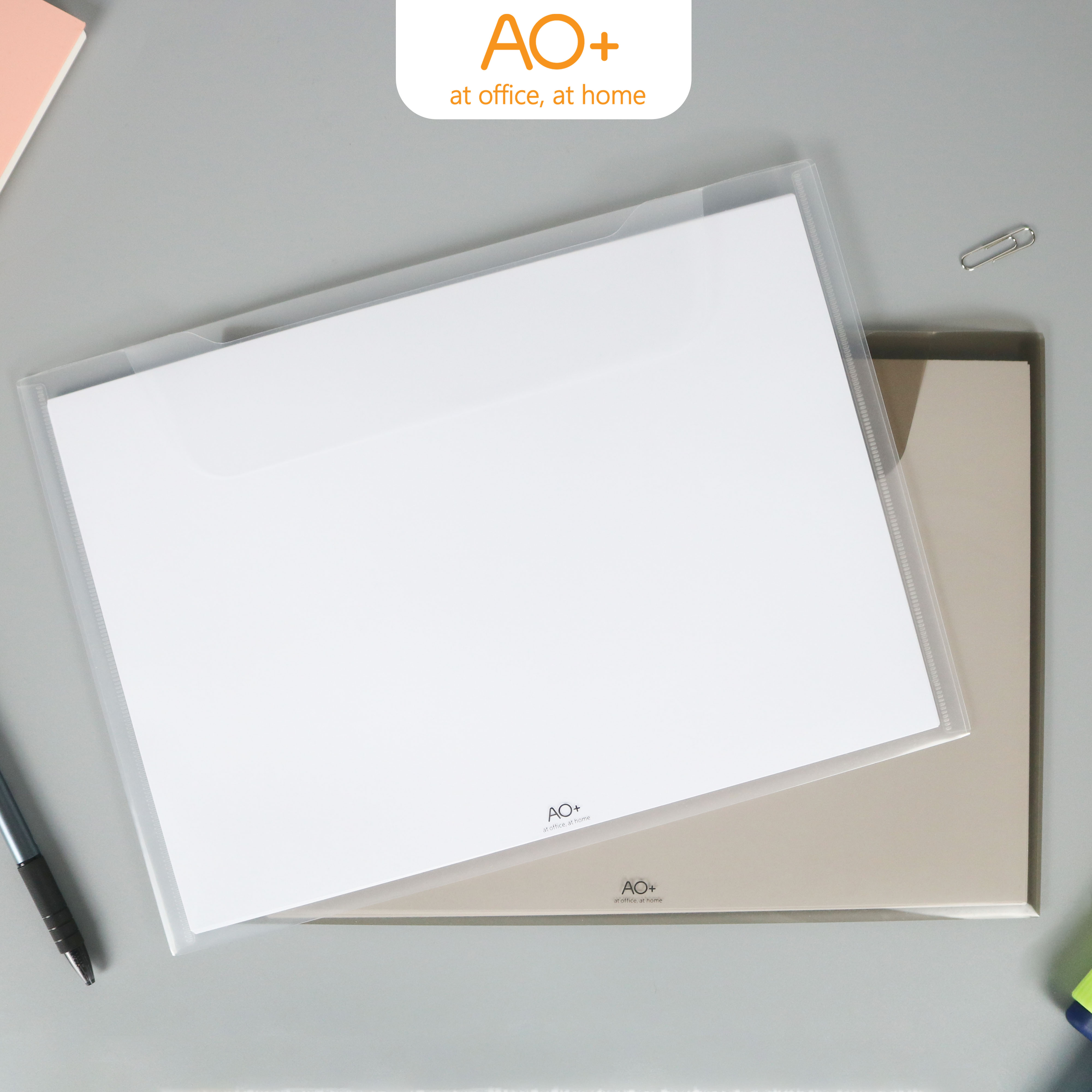 Túi Đựng Tài Liệu A4 Clear Bag AO+ Không Khuy Cài 5 Cái Bộ