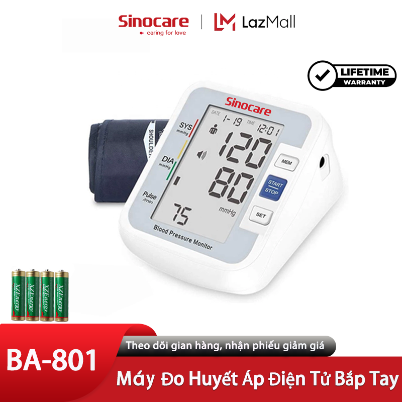 Sinocare Máy Đo Huyết Áp Điện Tử Bắp Tay BA 801