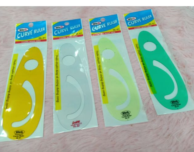 BỘ 2 Thước vẽ đường cong PARABOL 1 WINQ QL-01