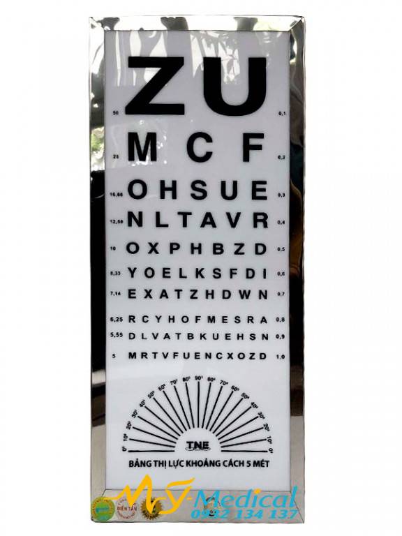 Đèn thử thị lực chữ ZU