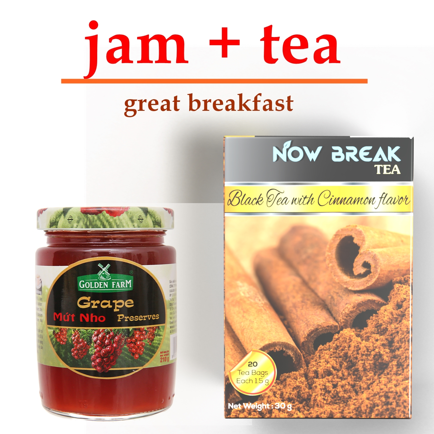 SET 03 túi TRÀ QUẾ Now Break Tea