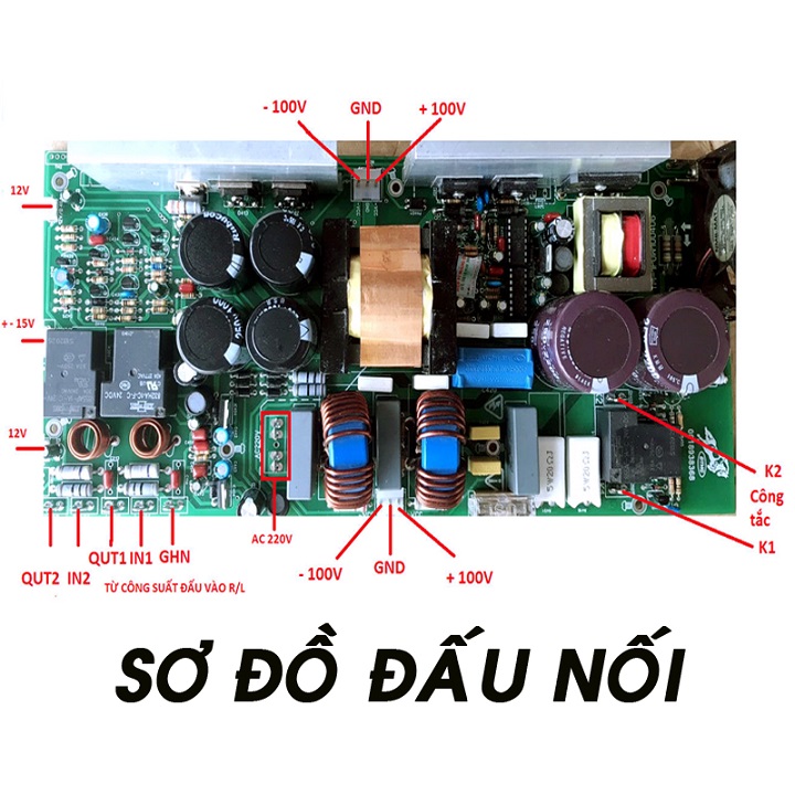TRỌN BỘ MẠCH CLASS D 8 MOSFET PA 6000
