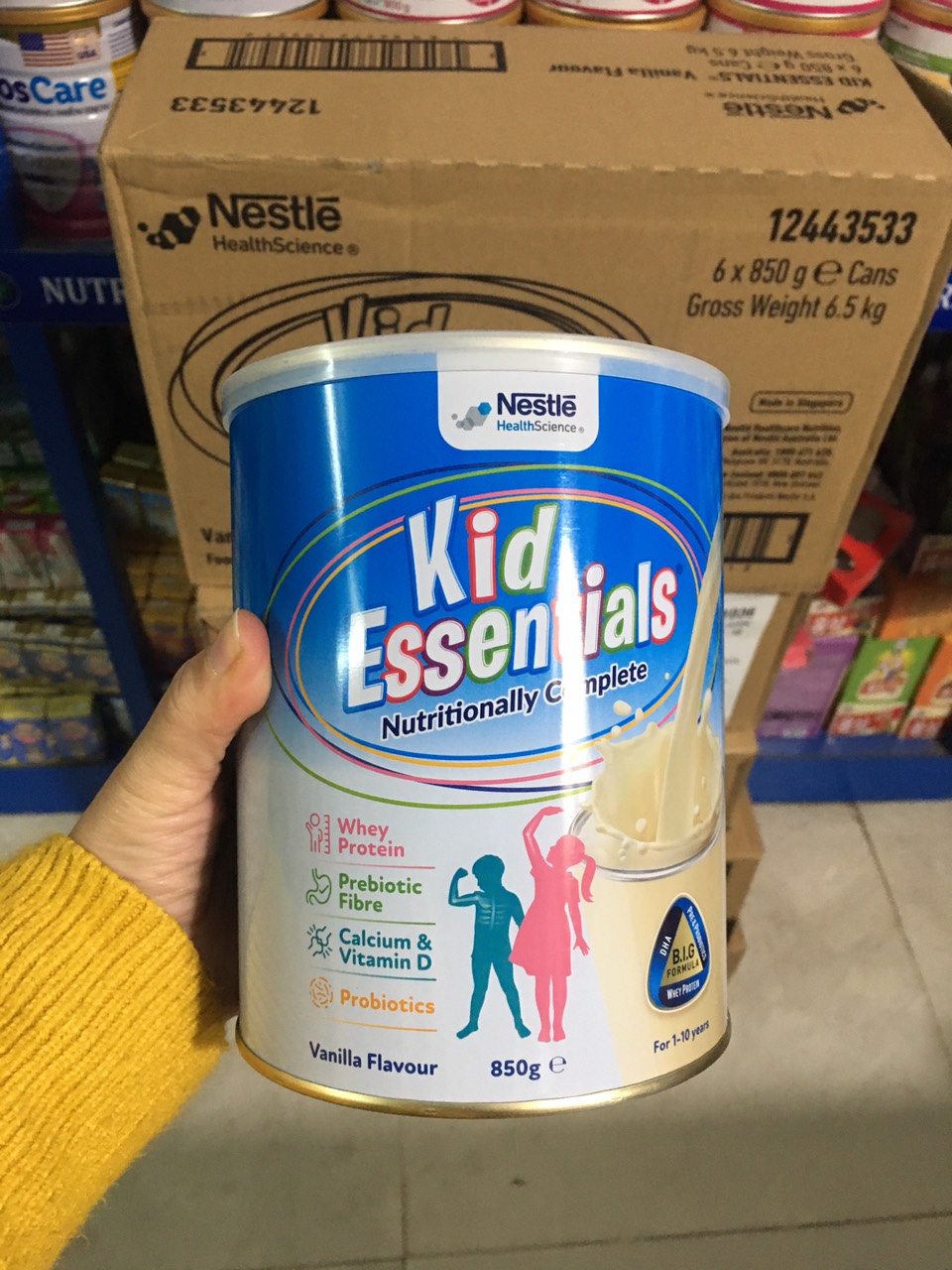 Mẫu mới - sữa kid essentials úc chính hãng nestlé 850g date 4/2024