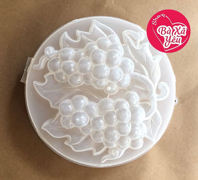 Khuôn làm thạch rau câu 3d đường kính 25cm chùm nho