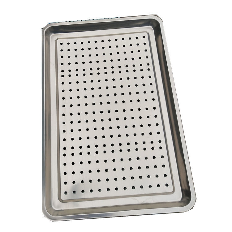 Khay inox có lỗ hấp đa năng hấp bánh bao 40*60