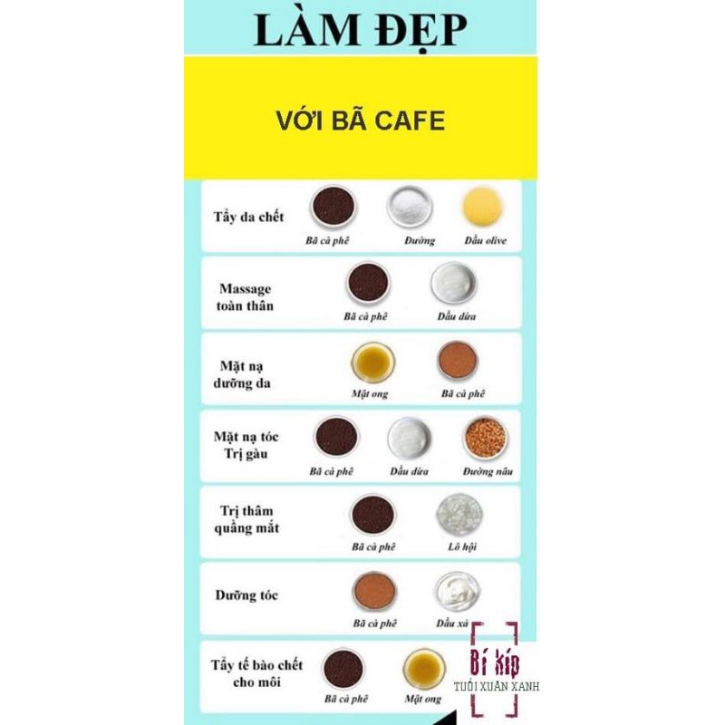 Cám gạo cà phê tẩy da chết 1kg