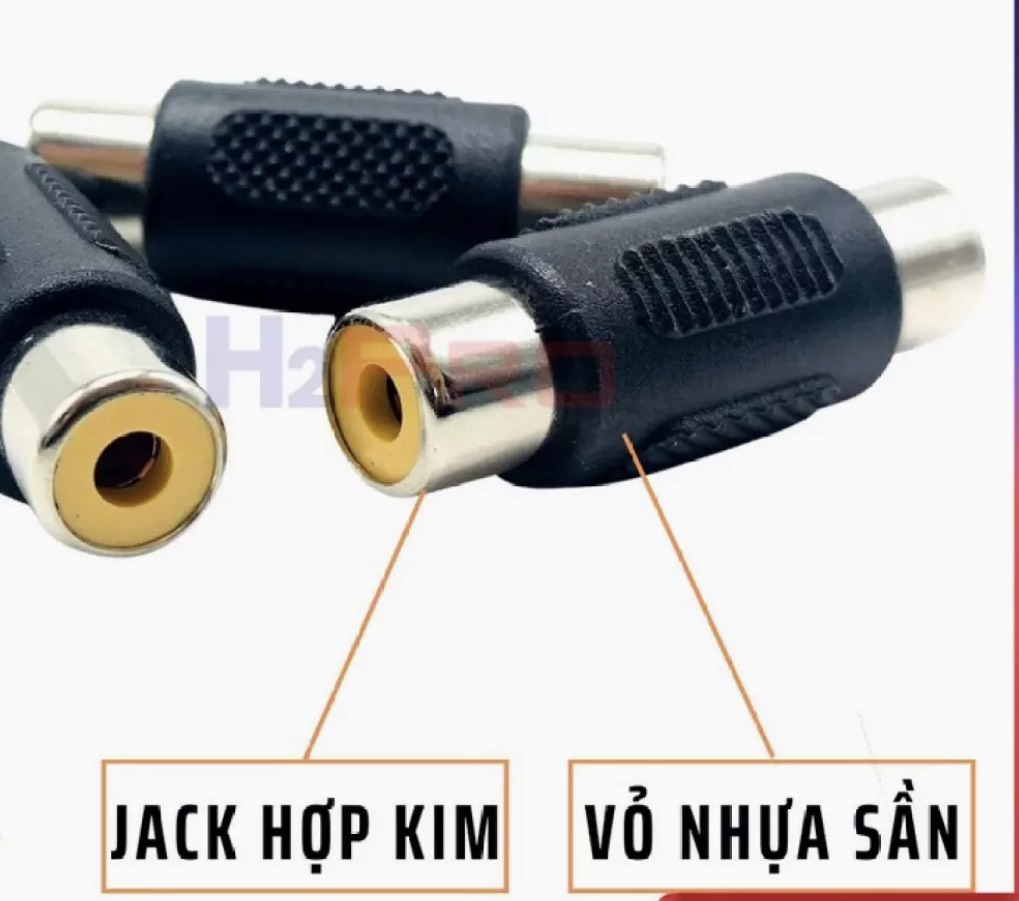 [HCM]Combo 2 Đầu nối cáp loa AV/Audio (bông sen) 2 đầu âm (jack nối AV RCA)