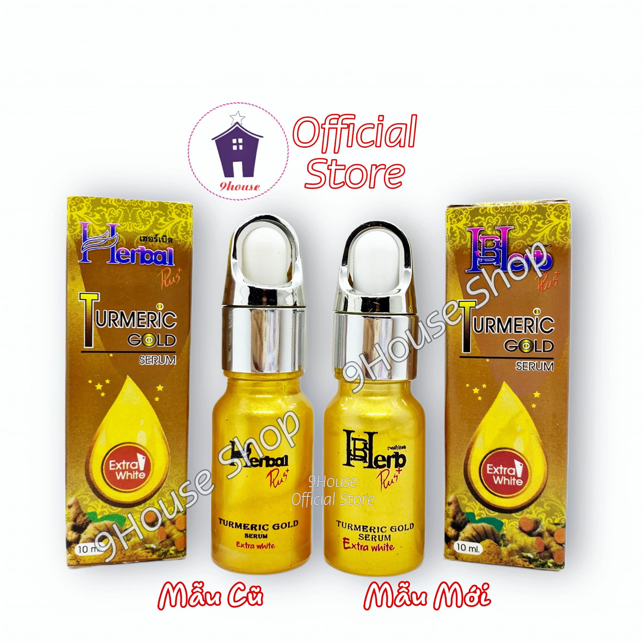 (Hộp Vàng) Date 2025 01 Chai Serum Nghệ VÀNG HERBAL Thái Lan 10ml