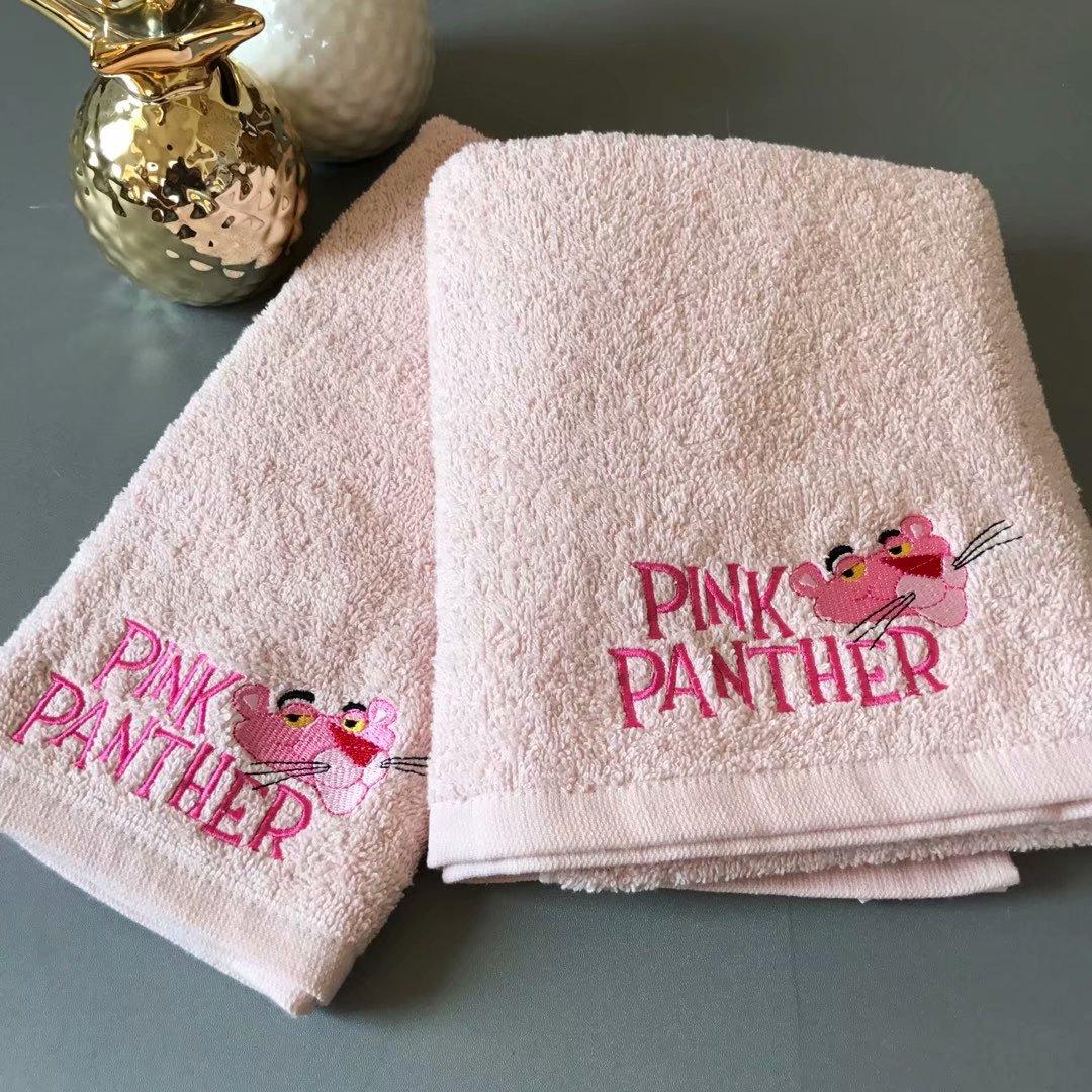 Nổi Danh Trên Mạng Trong Pink Panther Khăn Tắm 100% Cotton Người Lớn Mềm Mại Đáng Yêu Kiểu Hàn Quốc Màu Hồng Cô Gái Cặp Vợ Chồng Lớn 60*120 Cm