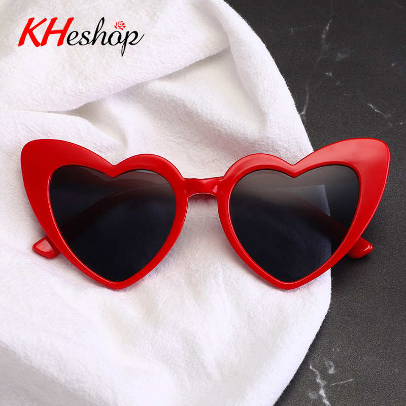 Kính Râm phiên bản Hàn Quốc Trái Tim ngọt ngào, chụp ảnh sinh nhật, bản lề kim loại cao cấp mã Y8805 - kheshop