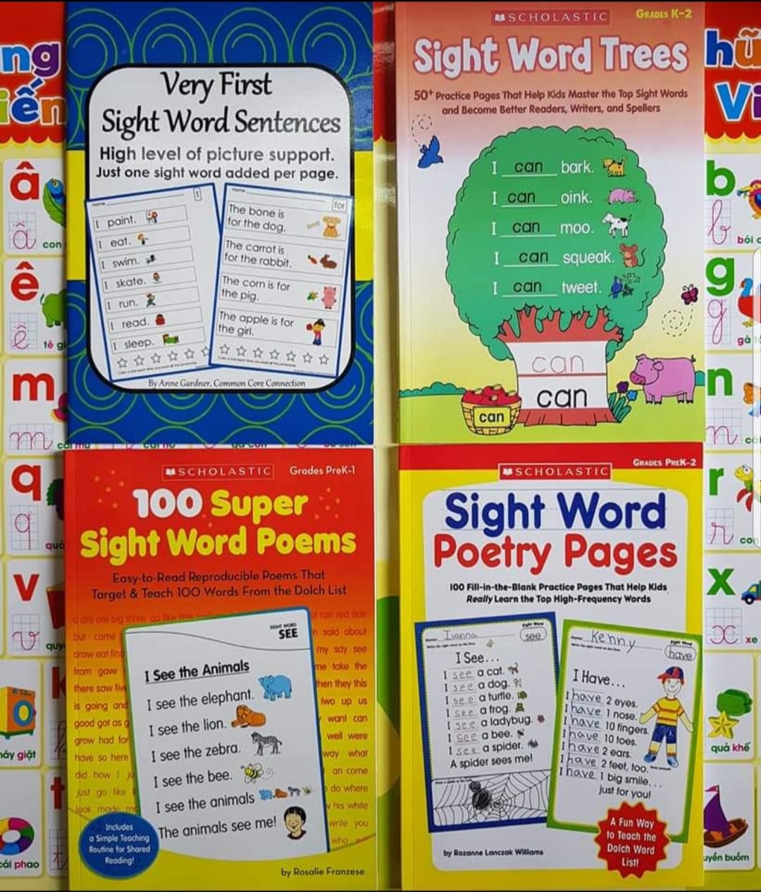 Đồ chơi cho bé học tiếng anh (Tặng kèm file nghe) Sight Word (4 cuốn)