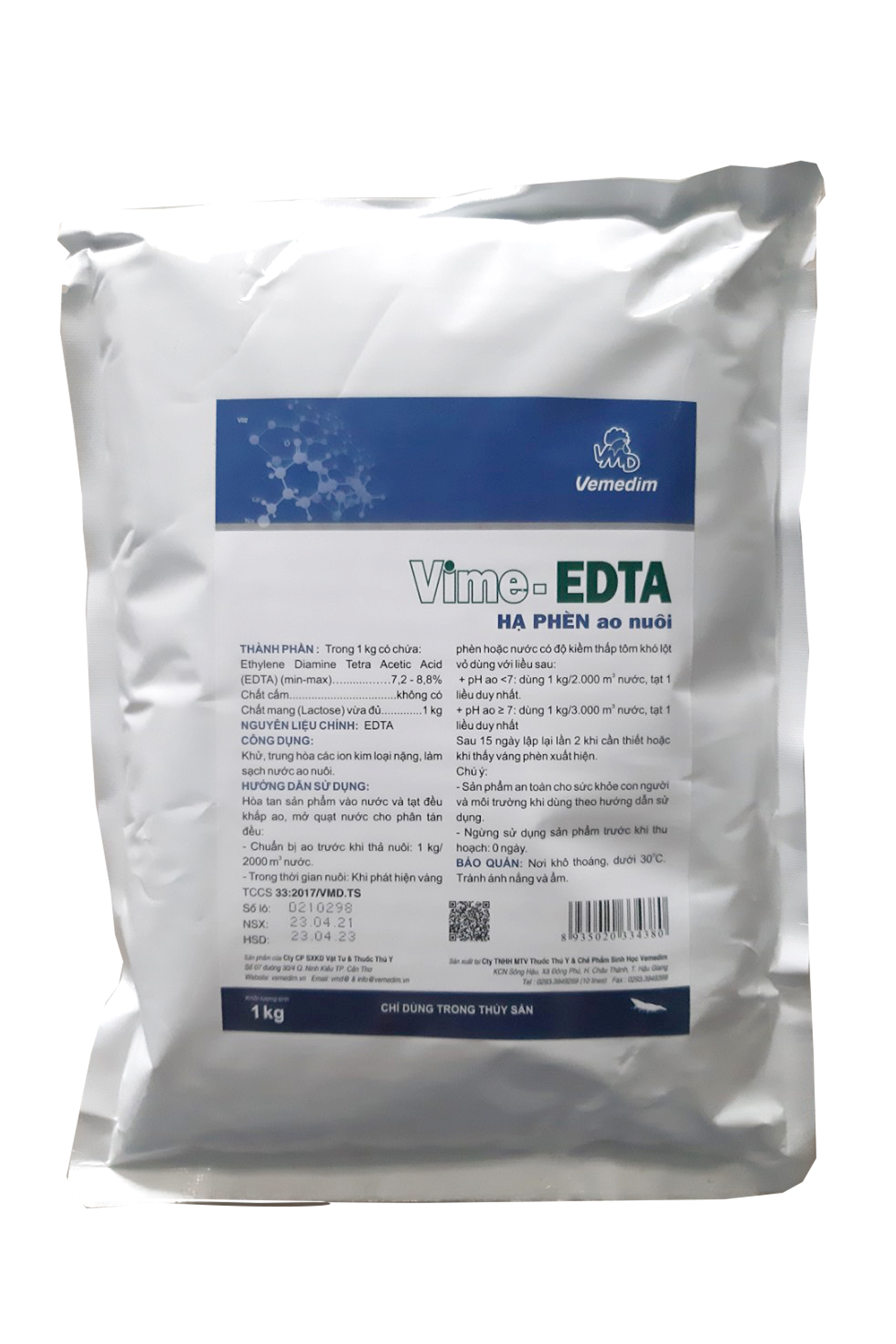 Hạ Phèn Ao Tôm, Ao Cá -Vime EDTA gói 1kg