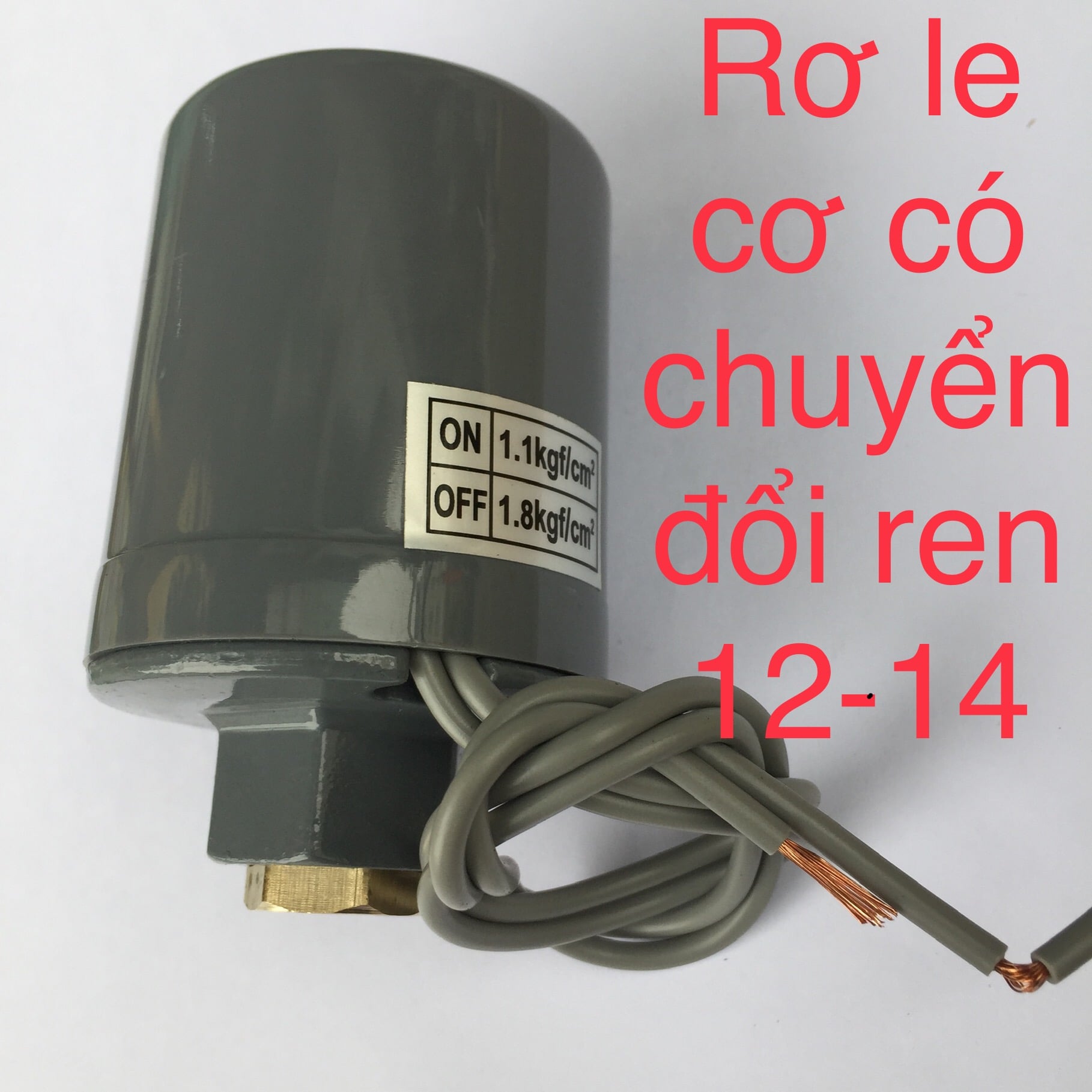 Rơ le máy bơm tăng áp loại cơ có lơ chuyển đổi ren 12-14 Korean technology