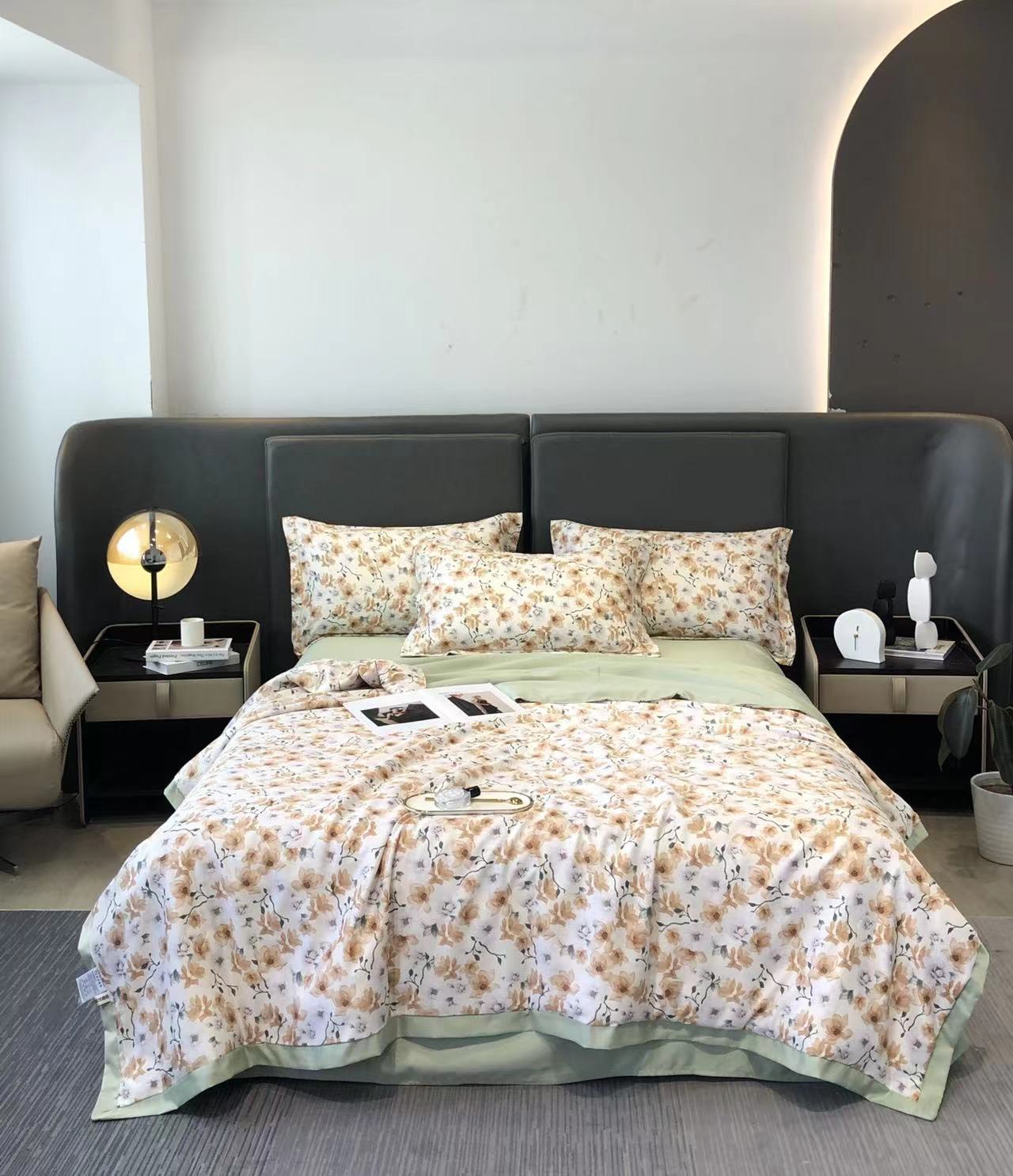 bộ chăn ga lụa thái
