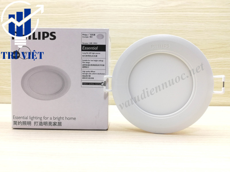 Đèn led âm trần tròn 9W Philips Marcasite