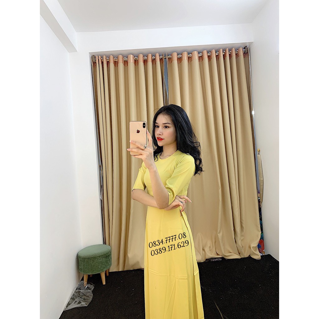 [BÃO SALE] Áo Dài Trơn Lụa Nhật Các Màu- Siêu Xinh
