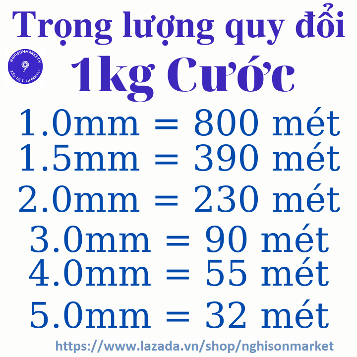 Cước đúc thả diều phát cỏ 1kg 1.0mm đến 5mm