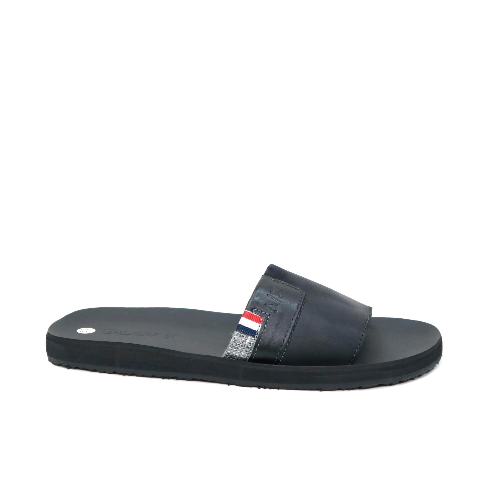DÉP GIAVY NAM QUAI BẢNG - T483 ĐEN