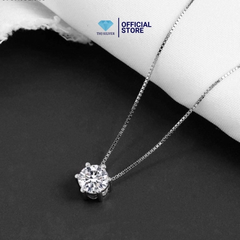 Dây mặt ổ đá nhỏ đính đá chuẩn bạc ta