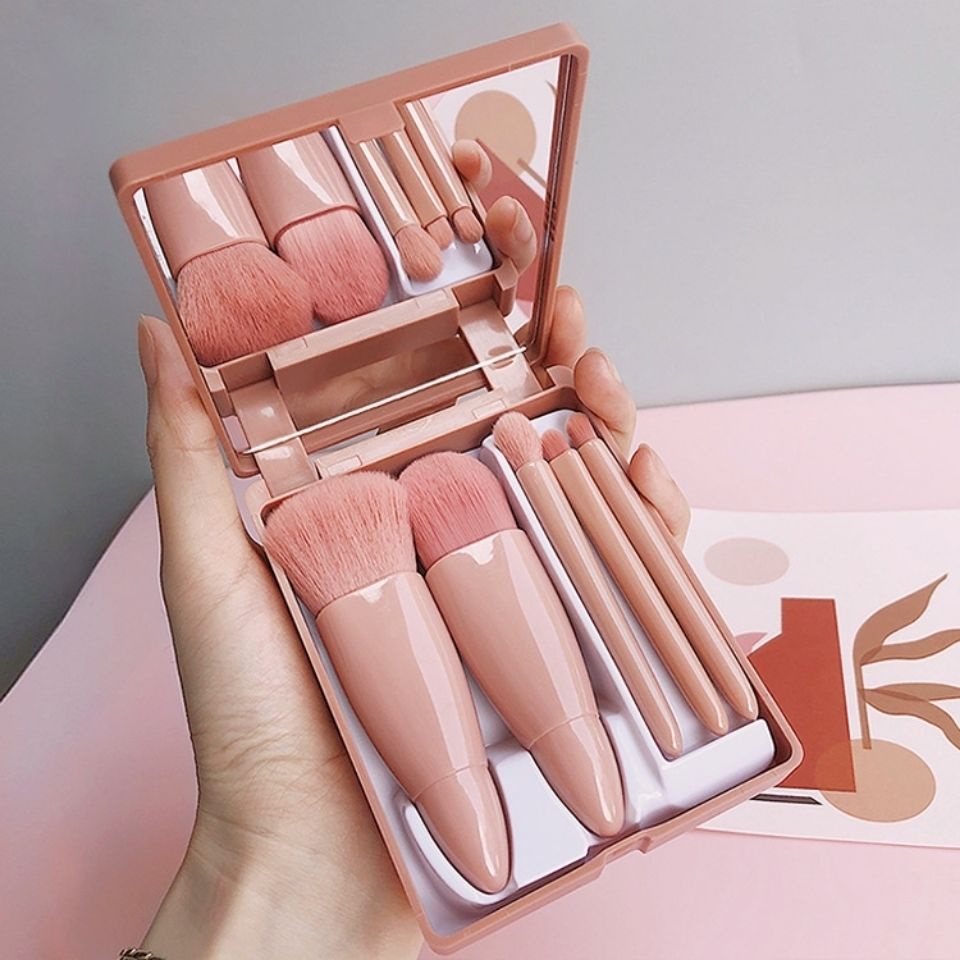 Bộ 5 món cọ trang điểm make up mini có gương