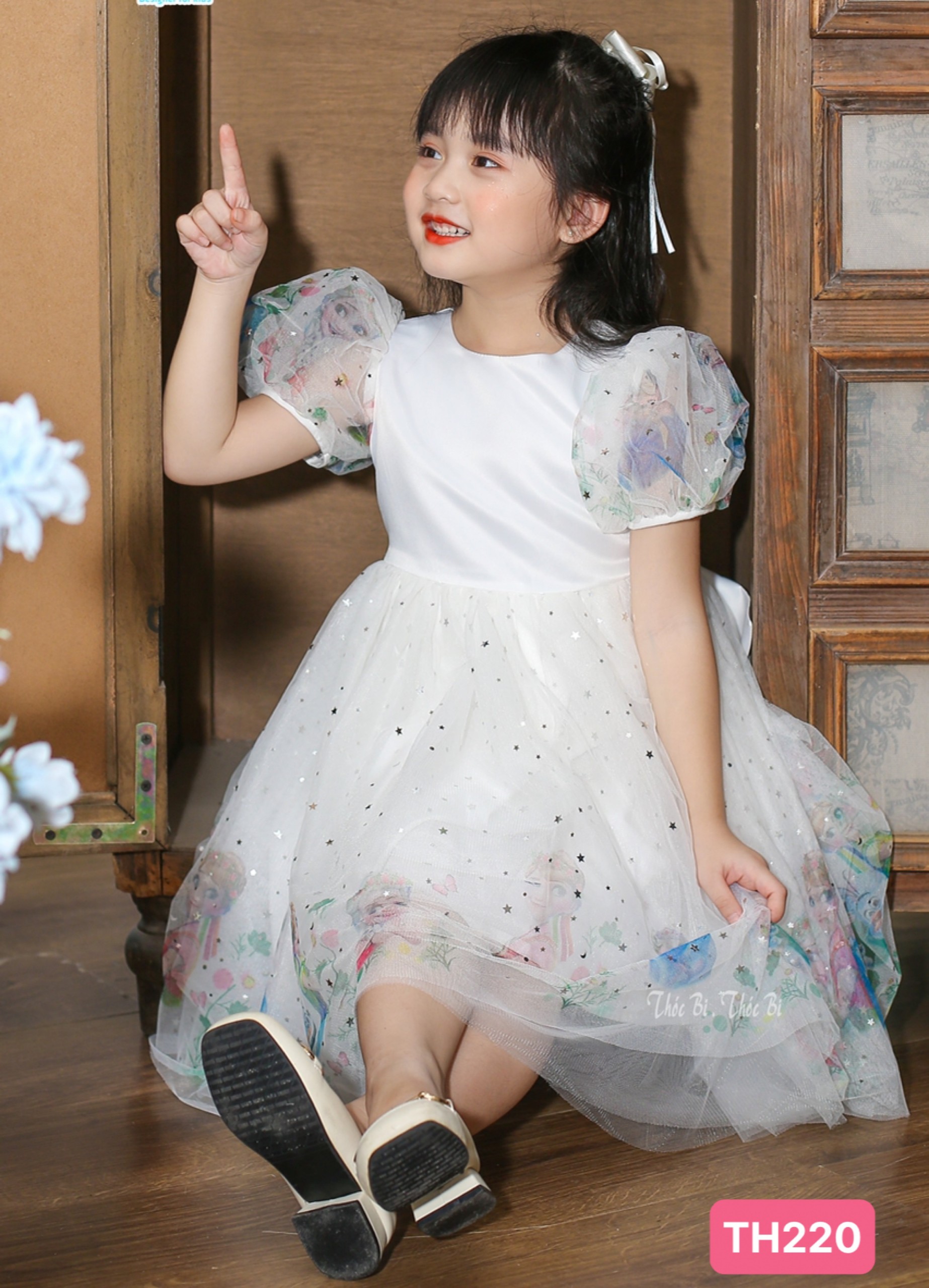 Đầm voan công chúa cho bé gái hình Elsa dự tiệc chụp hình đẹp size 12-40kg hàng thiết kế cao cấp