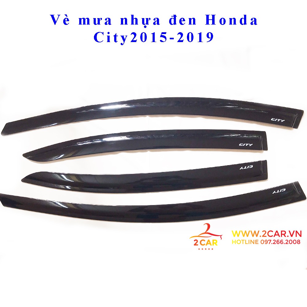 Vè che mưa xe Honda City 2015-2020, 2021- 2022 nhựa đen
