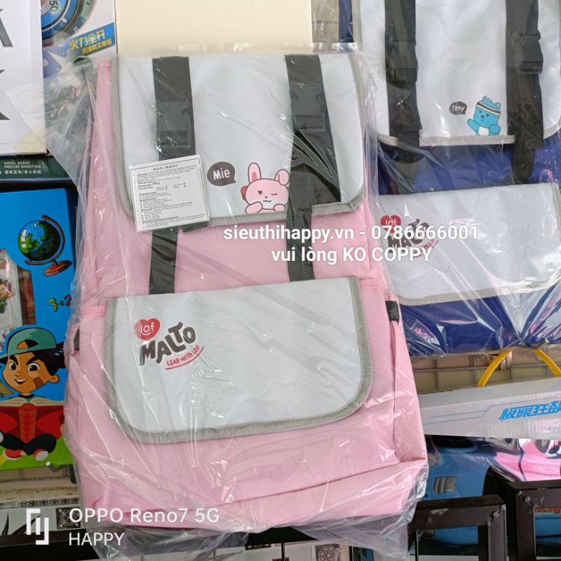 [SIÊU THỊ HAPPY] Balo Malto HKM sữa LOF Kun