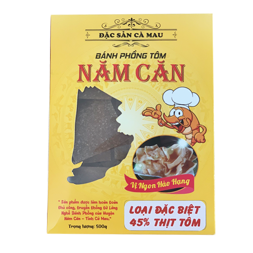 [HCM]BÁNH PHỒNG TÔM NĂM CĂN hộp 500g (ĐẶC SẢN CÀ MAU - loại ĐẶC BIỆT)