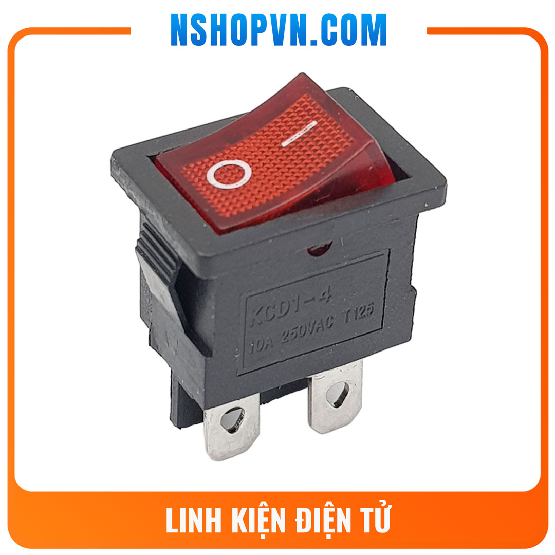 Công tắc bập bênh 4 chân có đèn kcd1-104