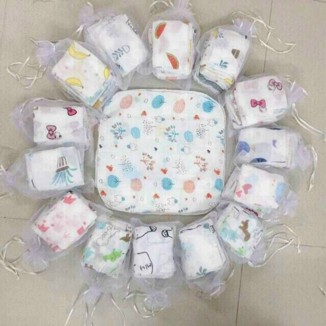 Khăn aden họa tiết túi lưới set 10 cái