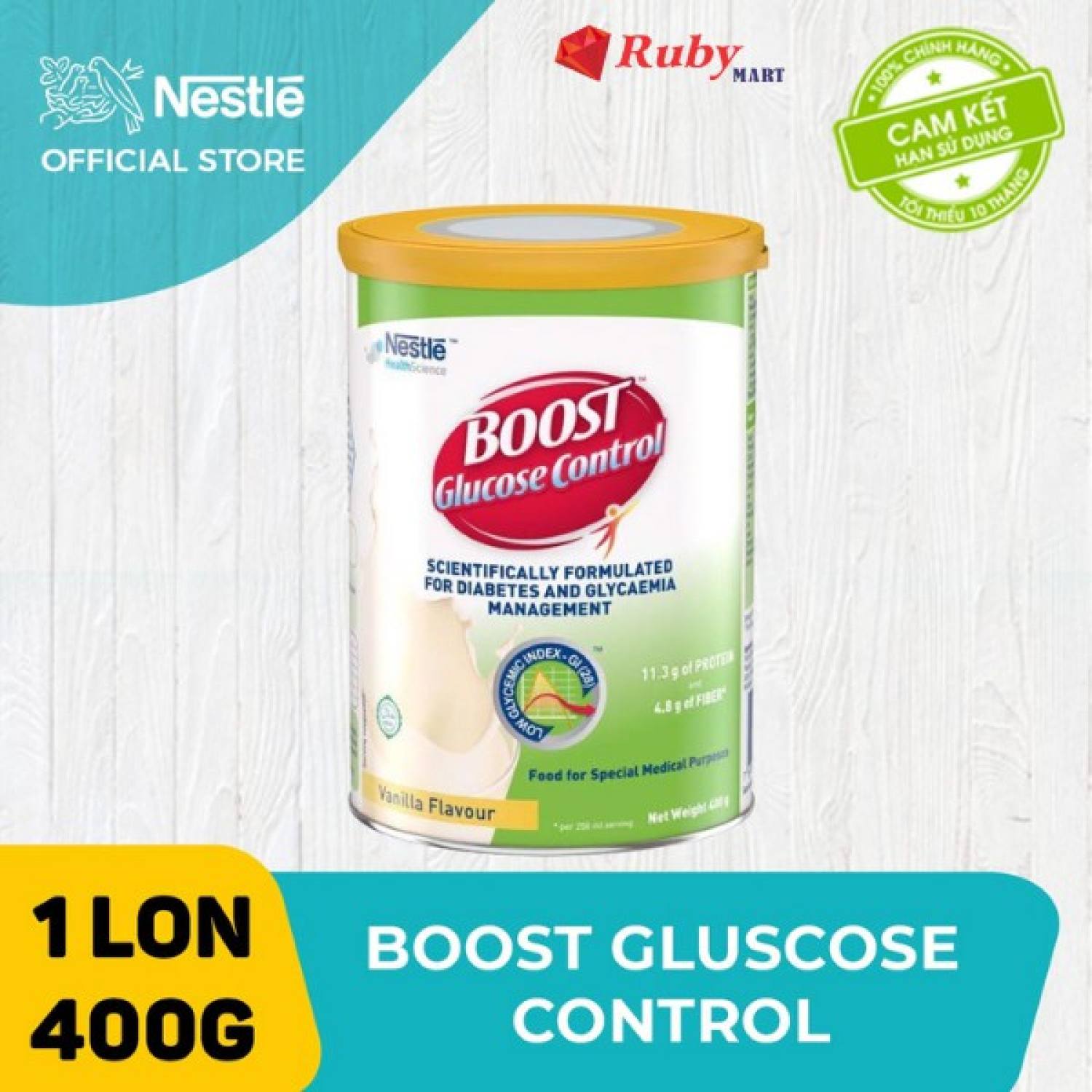 Sữa Bột Boost Glucose Control Lon 400g Giúp Cung Cấp Năng Lượng Đầy Đủ Cân