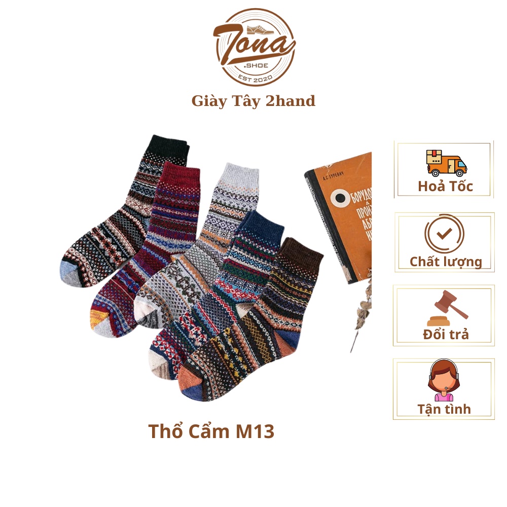 Tất Thổ Cẩm Vintage Hoạ Tiết M13