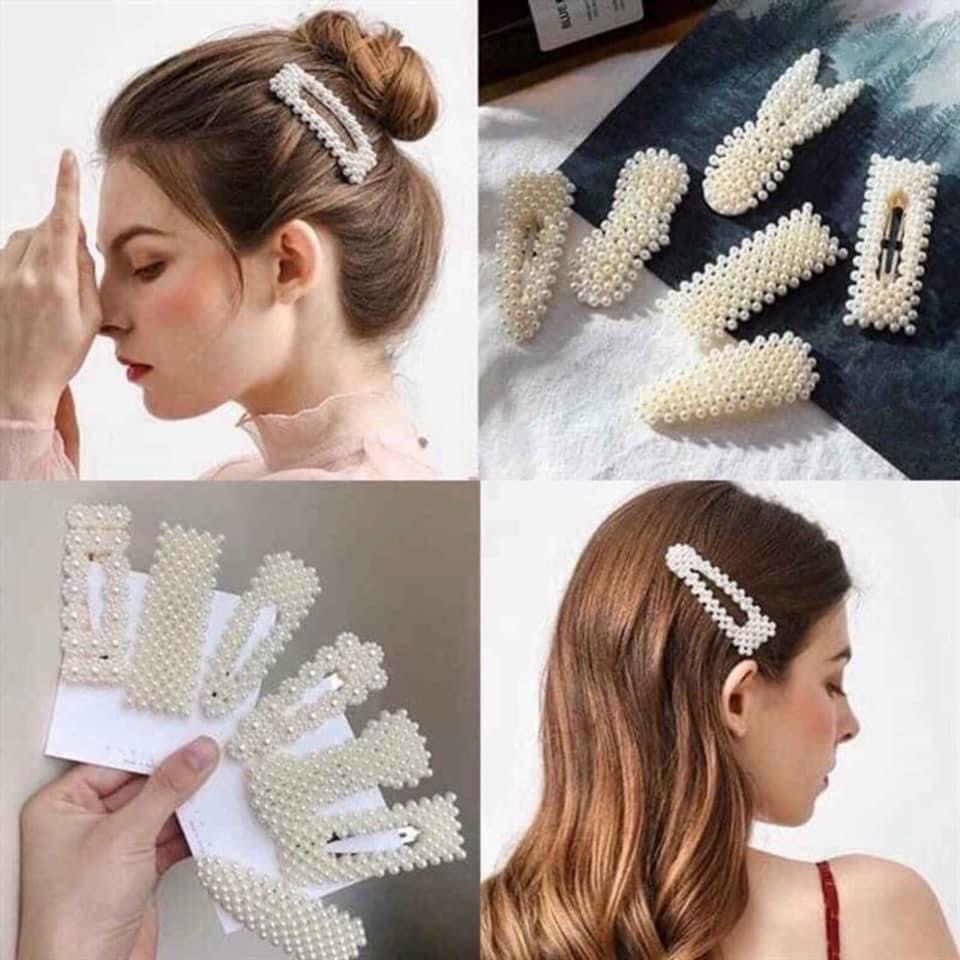 Kẹp tóc nữ, kẹp tóc ngọc trai, thời trang , kẹp tóc Hàn Quốc.
