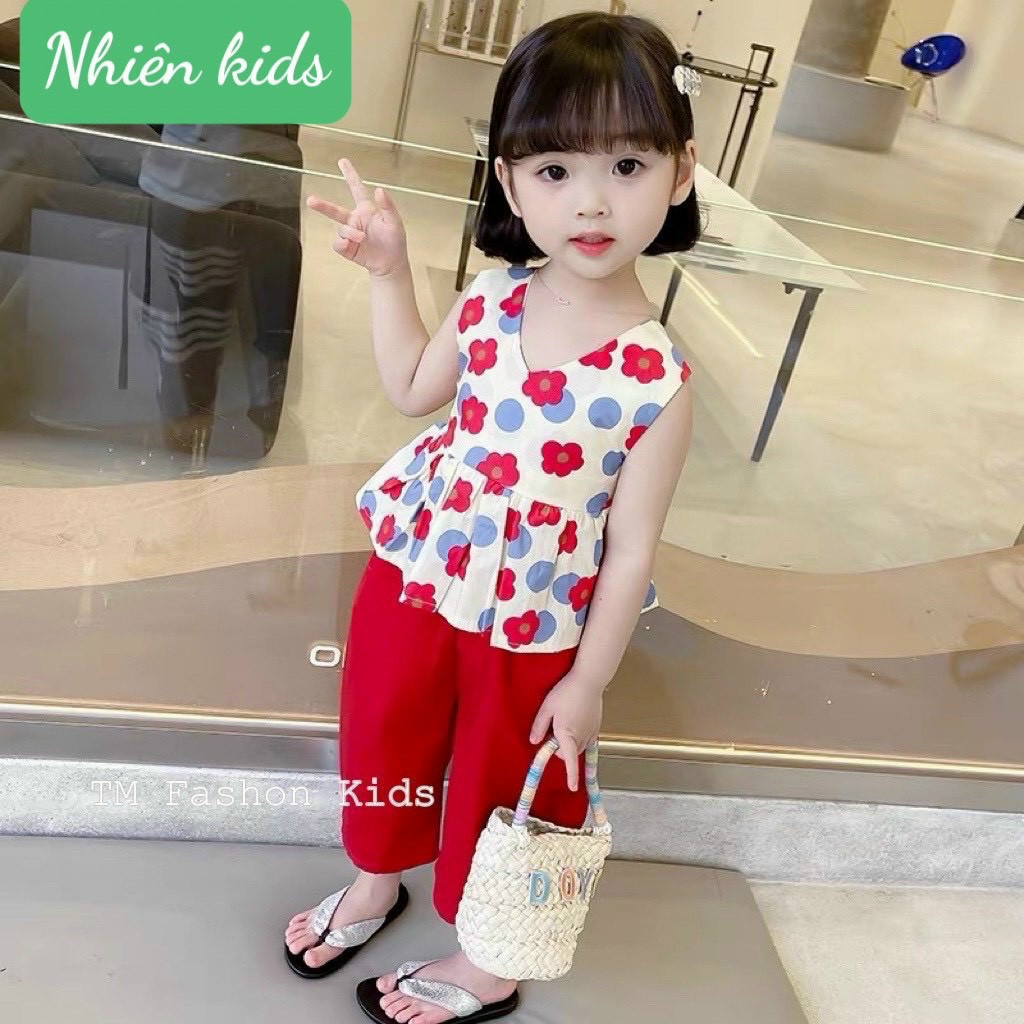 [SIZE NHÍ+ĐẠI] SÉT ÁO HOA PHỐI QUẦN ALIBABA SIÊU CUTE