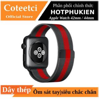 [HCM]Dây đeo thay thế cho Apple Watch 42mm 44mm hiệu COTEETCI kiểu dáng Redline (thiết kế tinh tế mới lạ thép không gỉ cao cấp ôm sát tay) - Phân phối bởi Hotphukien thumbnail