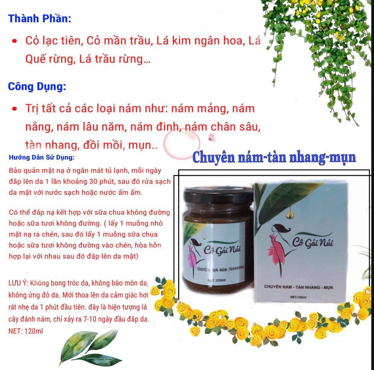 COMBO TRỪ NÁM THẦN THÁNH gồm 4 Sản Phẩm