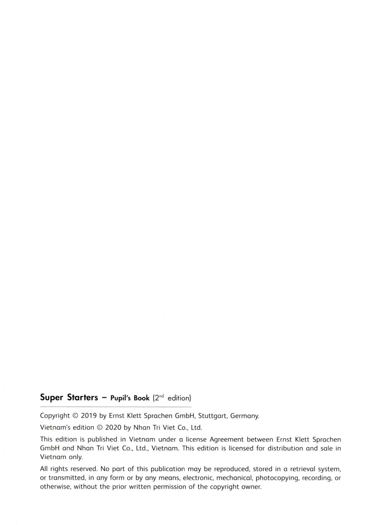 Super Starters Pupils Book 2nd ( sách màu)