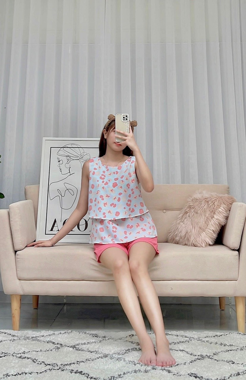 Bộ đùi áo 2 tầng chất lụa cực xinh
