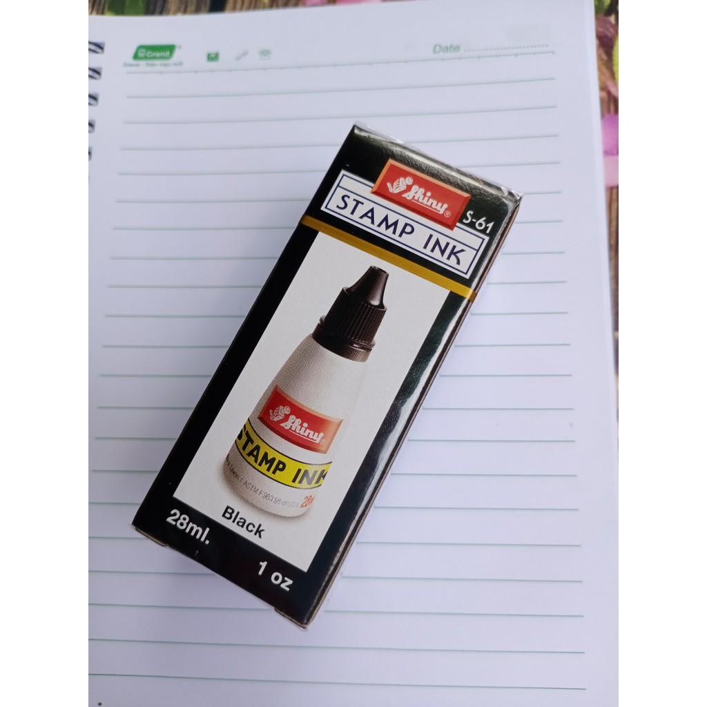 Mực Dấu Shiny 28ml - Hộp mực con dấu chính hãng
